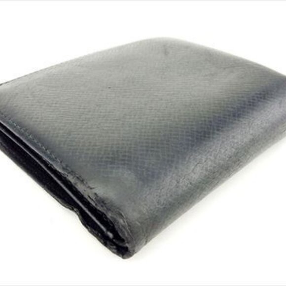 Louis Vuitton Wallet Purse Bifold Taiga Black Mens Authentic - Picture 4 of 8